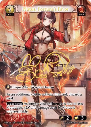 Plutus, Fortune's Favor (CSR) (127), .asphodel/paradise — Grand Archive card price