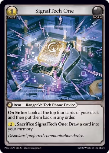 SignalTech One (086), .asphodel/paradise — Grand Archive card price