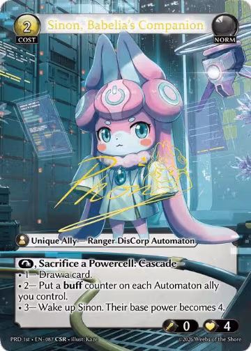 Sinon, Babelia's Companion (CSR) (087), .asphodel/paradise — Grand Archive card price