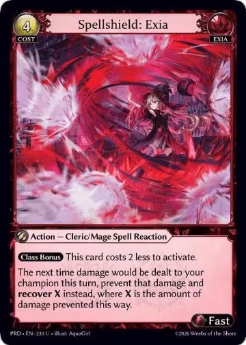 Spellshield: Exia (233), .asphodel/paradise — Grand Archive card price