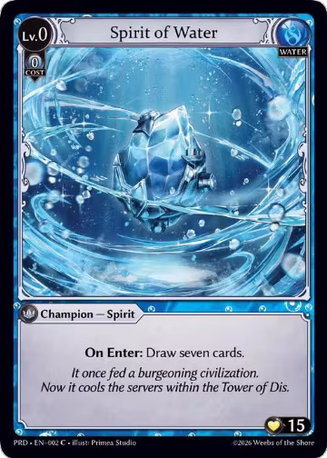 Spirit of Water (002), .asphodel/paradise — Grand Archive card price