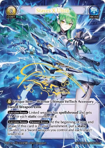 Staves X Ultra (CSR) (220), .asphodel/paradise — Grand Archive card price