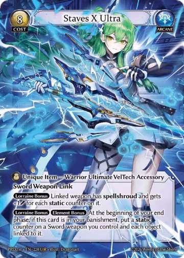 Staves X Ultra (UR) (220), .asphodel/paradise — Grand Archive card price