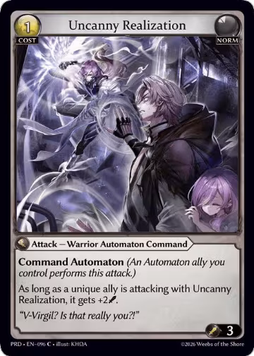 Uncanny Realization (096), .asphodel/paradise — Grand Archive card price