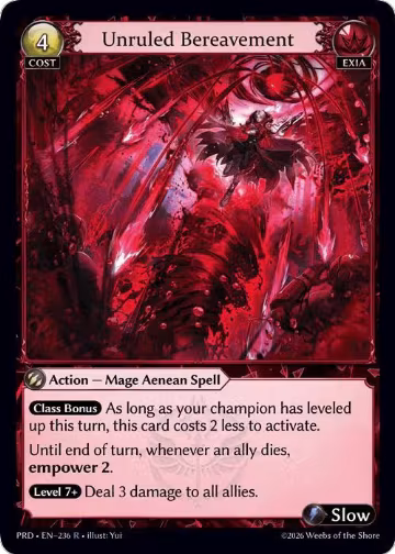 Unruled Bereavement (236), .asphodel/paradise — Grand Archive card price