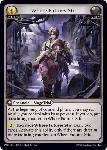Where Futures Stir (101), .asphodel/paradise — Grand Archive card price