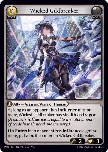 Wicked Gildbreaker (102), .asphodel/paradise — Grand Archive card price