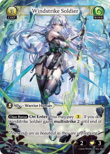 Windstrike Soldier (1st Edition) (205), .asphodel/paradise — Grand Archive card price