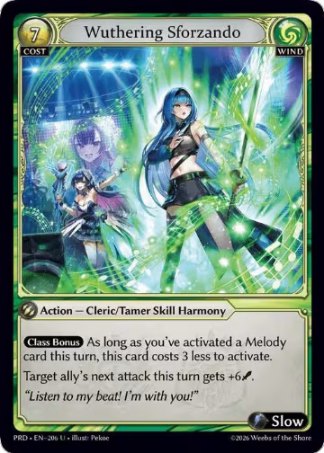 Wuthering Sforzando (206), .asphodel/paradise — Grand Archive card price