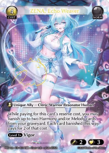 ZENA, Echo Weaver (CSR) (103), .asphodel/paradise — Grand Archive card price