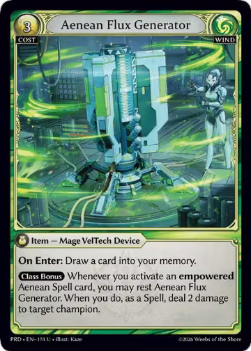 Aenean Flux Generator (Interference Curio Foil) (174), .asphodel/paradise — Grand Archive card price