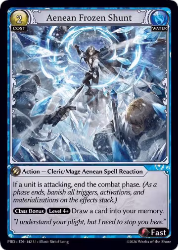 Aenean Frozen Shunt (Interference Curio Foil) (142), .asphodel/paradise — Grand Archive card price