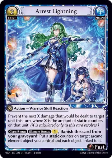Arrest Lightning (Interference Curio Foil) (208), .asphodel/paradise — Grand Archive card price
