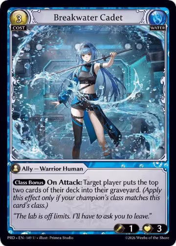 Breakwater Cadet (Interference Curio Foil) (149), .asphodel/paradise — Grand Archive card price