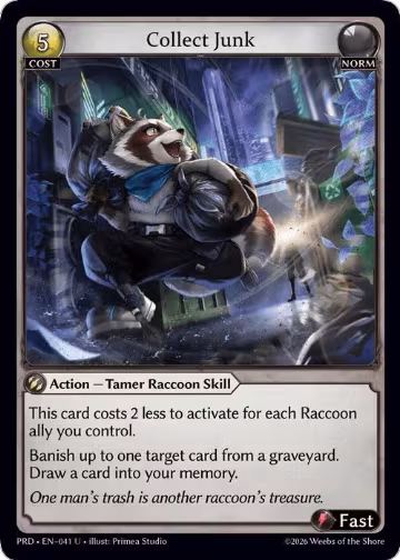 Collect Junk (Interference Curio Foil) (041), .asphodel/paradise — Grand Archive card price