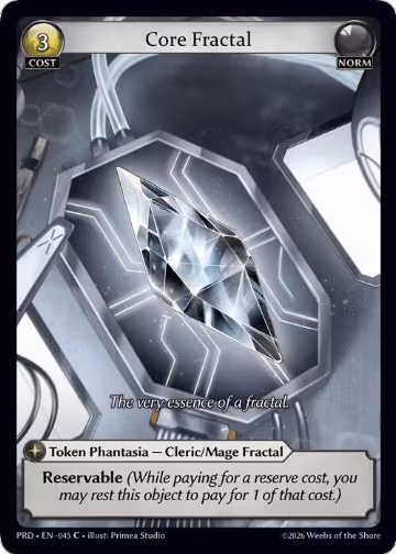 Core Fractal (Interference Curio Foil) (045), .asphodel/paradise — Grand Archive card price