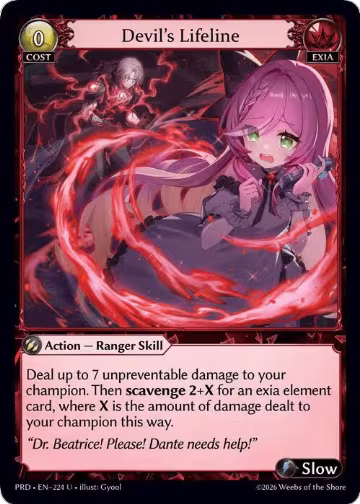 Devil's Lifeline (Interference Curio Foil) (224), .asphodel/paradise — Grand Archive card price