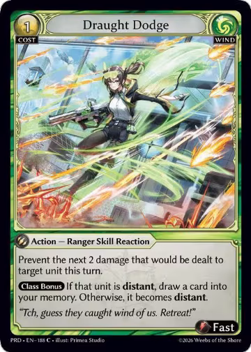 Draught Dodge (Interference Curio Foil) (188), .asphodel/paradise — Grand Archive card price