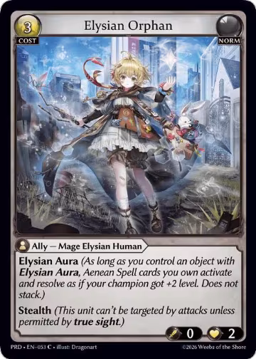 Elysian Orphan (Interference Curio Foil) (053), .asphodel/paradise — Grand Archive card price