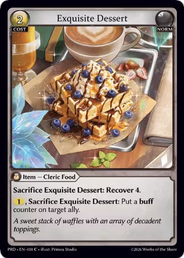 Exquisite Dessert (Interference Curio Foil) (058), .asphodel/paradise — Grand Archive card price