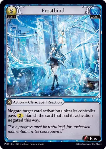 Frostbind (Interference Curio Foil) (155), .asphodel/paradise — Grand Archive card price