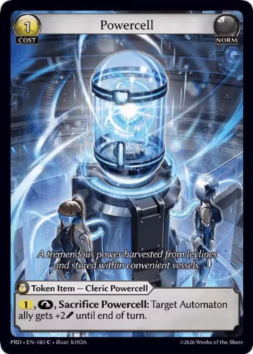 Powercell (Interference Curio Foil) (083), .asphodel/paradise — Grand Archive card price