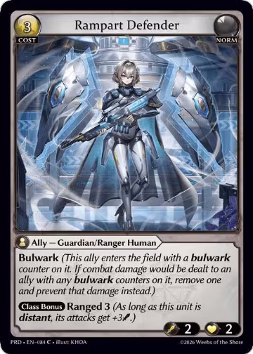 Rampart Defender (Interference Curio Foil) (084), .asphodel/paradise — Grand Archive card price