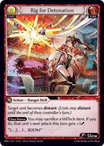 Rig for Detonation (Interference Curio Foil) (130), .asphodel/paradise — Grand Archive card price