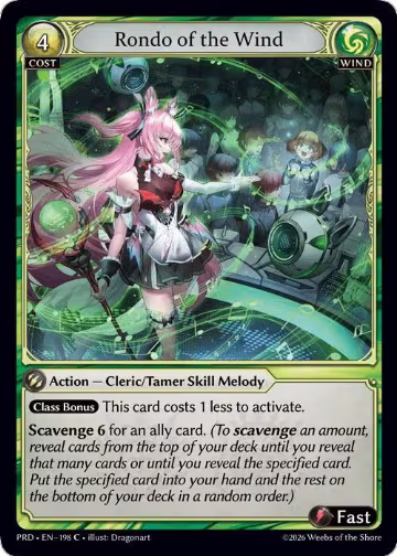 Rondo of the Wind (Interference Curio Foil) (198), .asphodel/paradise — Grand Archive card price