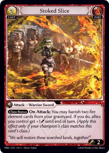 Stoked Slice (Interference Curio Foil) (134), .asphodel/paradise — Grand Archive card price