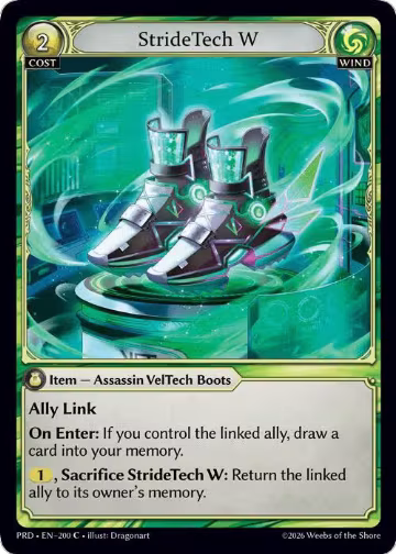 StrideTech W (Interference Curio Foil) (200), .asphodel/paradise — Grand Archive card price