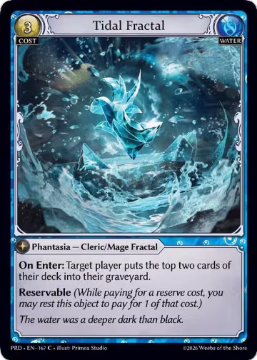 Tidal Fractal (Interference Curio Foil) (167), .asphodel/paradise — Grand Archive card price