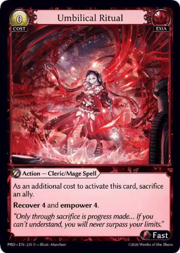 Umbilical Ritual (Interference Curio Foil) (235), .asphodel/paradise — Grand Archive card price