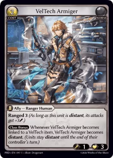 VelTech Armiger (Interference Curio Foil) (097), .asphodel/paradise — Grand Archive card price
