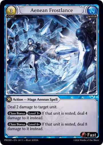 Aenean Frostlance (041), .asphodel/paradise Starter Decks — Grand Archive card price