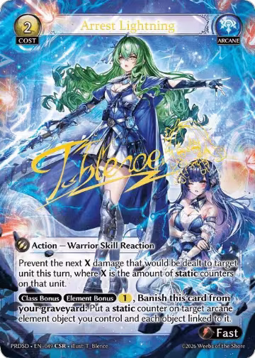 Arrest Lightning (CSR) (049), .asphodel/paradise Starter Decks — Grand Archive card price
