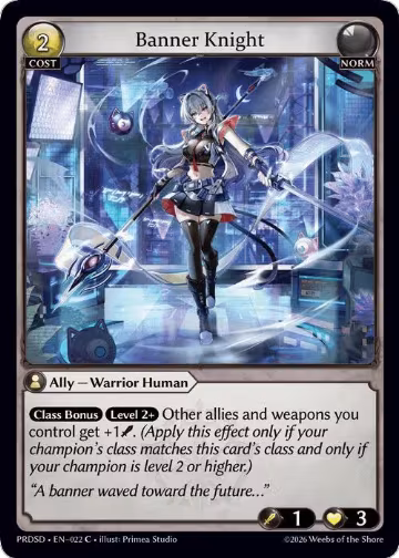 Banner Knight (022), .asphodel/paradise Starter Decks — Grand Archive card price