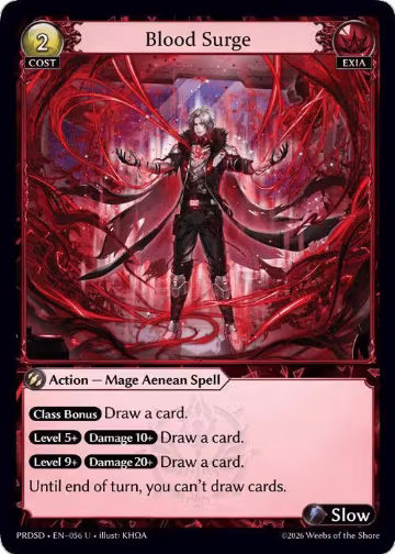 Blood Surge (056), .asphodel/paradise Starter Decks — Grand Archive card price