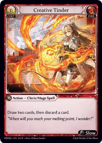 Creative Tinder (034), .asphodel/paradise Starter Decks — Grand Archive card price