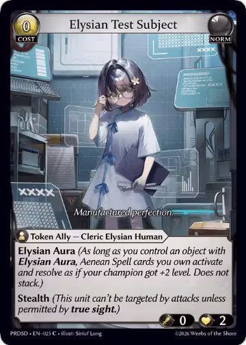 Elysian Test Subject (025), .asphodel/paradise Starter Decks — Grand Archive card price