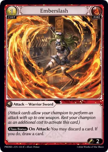 Emberslash (035), .asphodel/paradise Starter Decks — Grand Archive card price