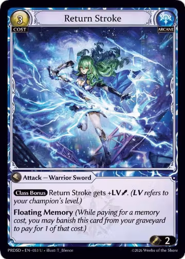 Return Stroke (053), .asphodel/paradise Starter Decks — Grand Archive card price