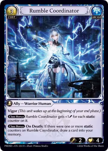 Rumble Coordinator (054), .asphodel/paradise Starter Decks — Grand Archive card price