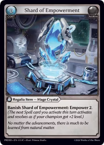 Shard of Empowerment (015), .asphodel/paradise Starter Decks — Grand Archive card price