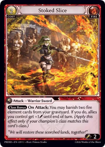 Stoked Slice (039), .asphodel/paradise Starter Decks — Grand Archive card price