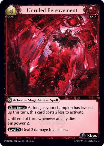 Unruled Bereavement (061), .asphodel/paradise Starter Decks — Grand Archive card price