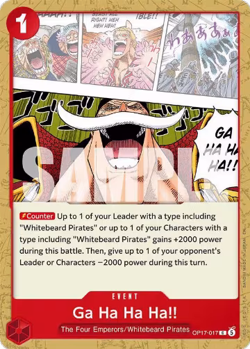 Ga Ha Ha Ha!! (OP17-017), The World's Strongest Warriors — One Piece card price