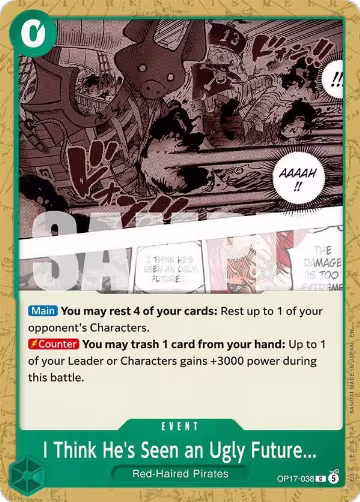 I Think He's Seen an Ugly Future... (OP17-038), The World's Strongest Warriors — One Piece card price