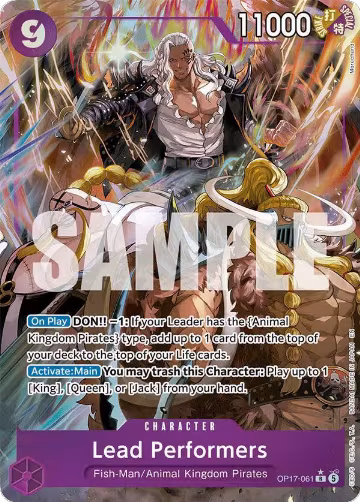 Lead Performers (Alternate Art) (OP17-061), The World's Strongest Warriors — One Piece card price