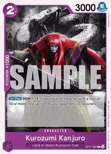 Kurozumi Kanjuro (OP17-067), The World's Strongest Warriors — One Piece card price